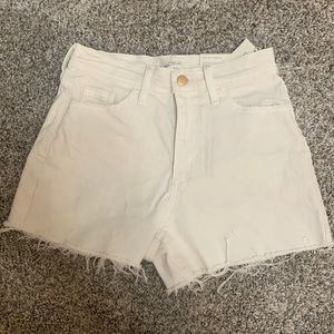 High Rise Cream shorts